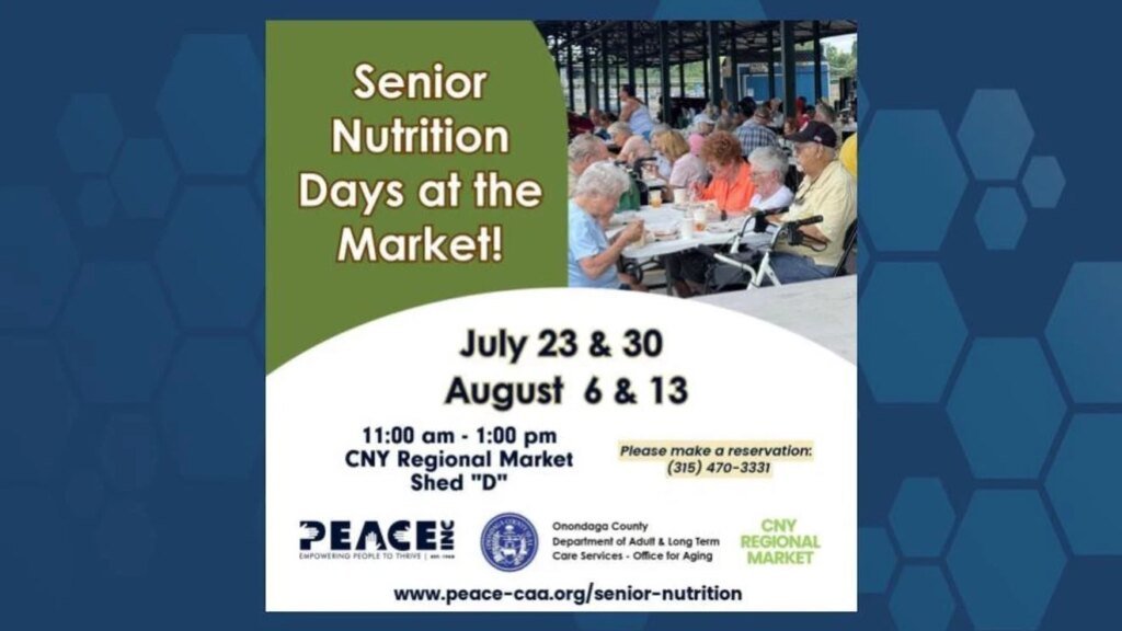 Senior Nutrition Days at the CNY Regional Market this summer Senior Nutrition Days at the CNY Regional Market this summer
