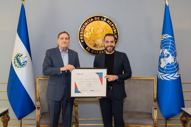 PAHO Director and President of El Salvador highlight progress in disease elimination and strengthening the health system – PAHO/WHO PAHO Director and President of El Salvador highlight progress in disease elimination and strengthening the health system – PAHO/WHO