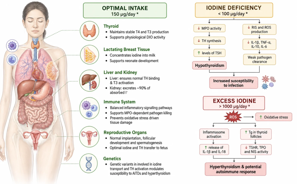 Too little or too much iodine may push immunity off balance