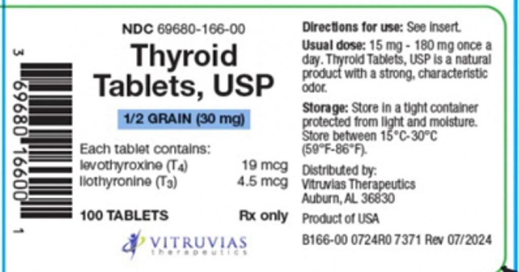 Thyroid medication recall upgraded to FDA’s highest risk level